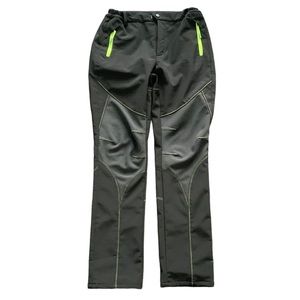 HIKING OUTDOOR TROUSER SNOW PANTS QUICK DRY UNISEX BLACK NEON POCKETS KIDS LARGE